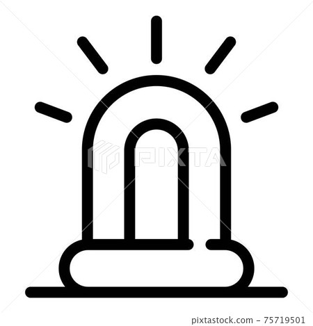 Police flashlight icon, outline style 75719501