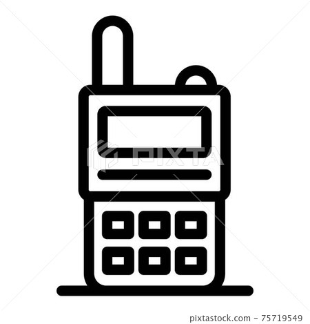 Walkie talkie icon, outline style 75719549