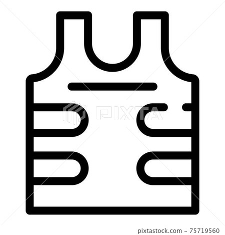 Bulletproof vest icon, outline style 75719560