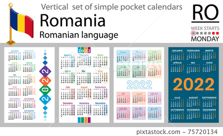 Romanian vertical pocket calendar for 2022 75720134