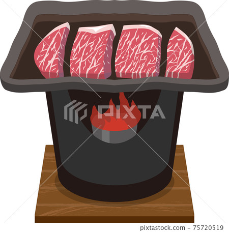 Grilled Steak Ceramic Plate 75720519