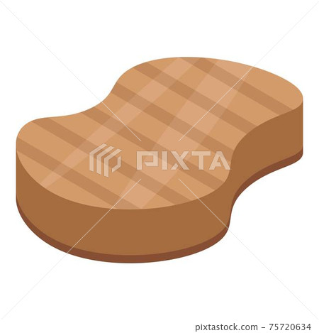 Bread slice icon, isometric style 75720634