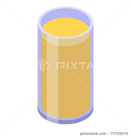 Peach smoothie icon, isometric style 75720679