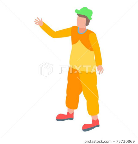 Circus clown icon, isometric style Circus clown icon, isometric style 75720869