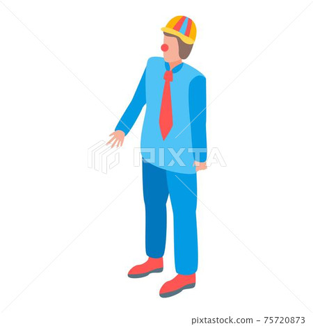Clown icon, isometric style Clown icon, isometric style 75720873