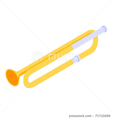 Trumpet icon, isometric style 75720899