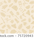 Camping equipment background pattern 75720943