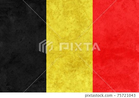 Belgian flag Japanese paper watercolor 75721043