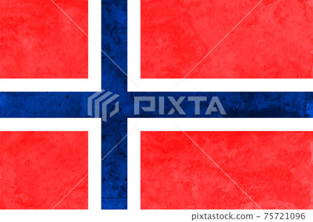 Norwegian national flag Japanese paper watercolor Norwegian national flag Japanese paper watercolor 75721096