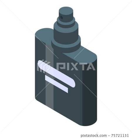 Black man perfume icon, isometric style 75721131