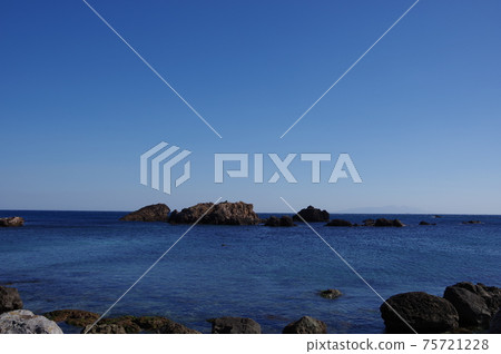 靜岡縣南伊豆通久西海和海灘風光 靜岡縣南伊豆通久西海和海灘風光 75721228