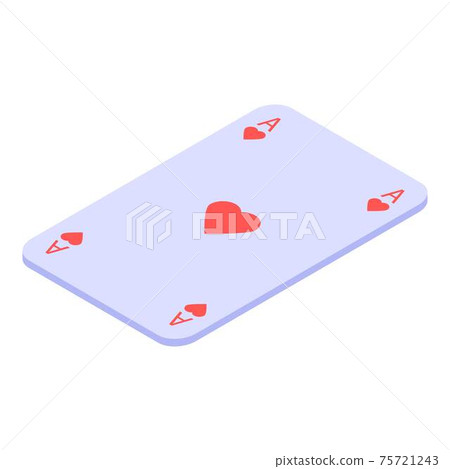 Play card icon, isometric style 75721243