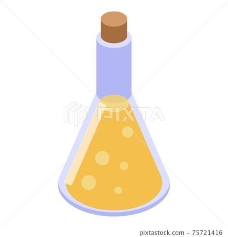 Flask potion icon, isometric style Flask potion icon, isometric style 75721416