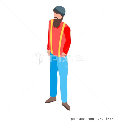 Jeans lumberjack icon, isometric style 75721637