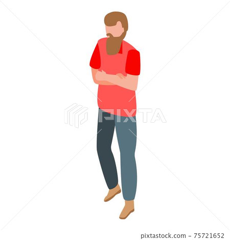 Lumberjack icon, isometric style Lumberjack icon, isometric style 75721652