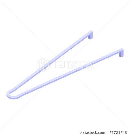 Metal forceps icon, isometric style 75721748
