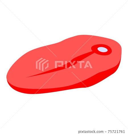 Red parasite icon, isometric style Red parasite icon, isometric style 75721761
