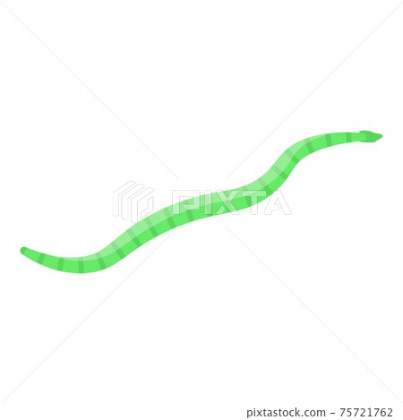 Green parasite worm icon, isometric style Green parasite worm icon, isometric style 75721762