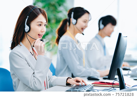 Business scene operator Business scene operator 75721828