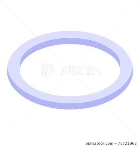 Circle piercing icon, isometric style Circle piercing icon, isometric style 75721968