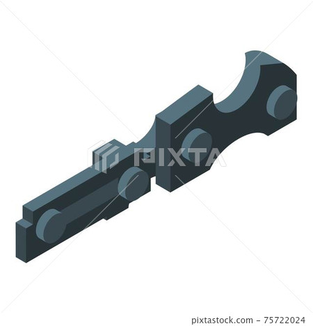 Chainsaw chain icon, isometric style 75722024
