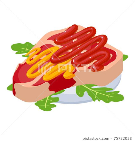 Meat food icon, isometric style 75722038