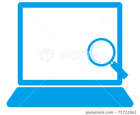 Stationery frame computer magnifying glass blue simple frame Stationery frame computer magnifying glass blue simple frame 75722061