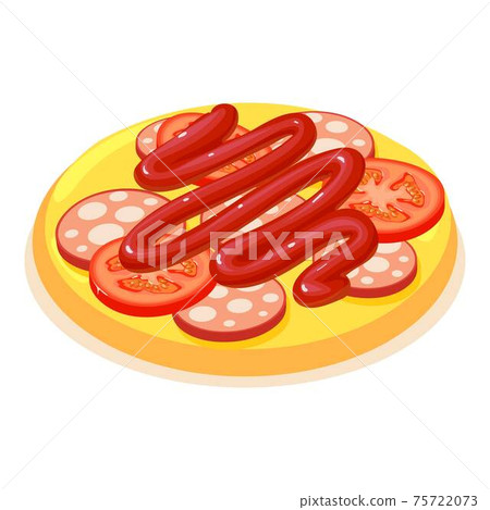 Delicious breakfast icon, isometric style 75722073