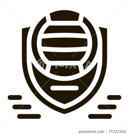 Volleyball Team Emblem Icon Vector Glyph Illustration Volleyball Team Emblem Icon Vector Glyph Illustration 75722202