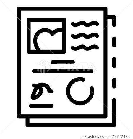 Tattoo studio certificate icon, outline style 75722424