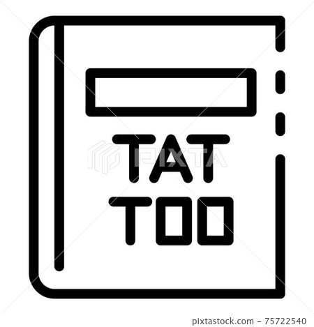 Tattoo catalogue icon, outline style Tattoo catalogue icon, outline style 75722540