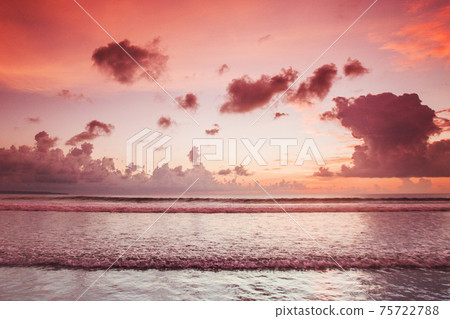 Sunset over sea on Bali Sunset over sea on Bali 75722788