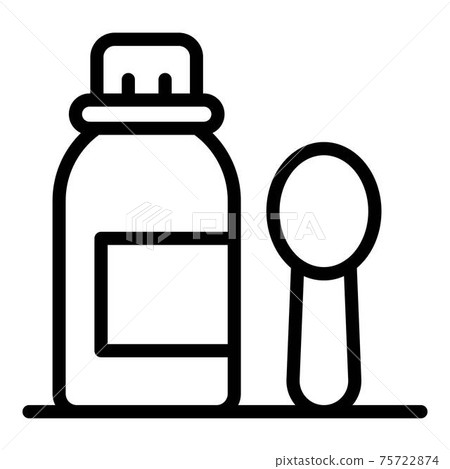 Mixture syrup icon, outline style 75722874