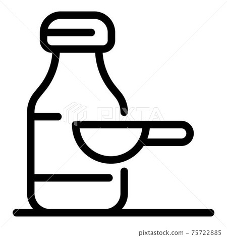 Teaspoon syrup icon, outline style 75722885