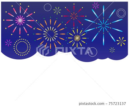 Vector illustration of fireworks 75723137