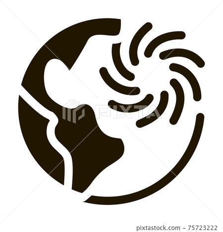 Cyclone Planet Icon Vector Glyph Illustration Cyclone Planet Icon Vector Glyph Illustration 75723222