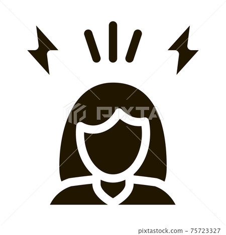 Stressed Woman Icon Vector Glyph Illustration Stressed Woman Icon Vector Glyph Illustration 75723327