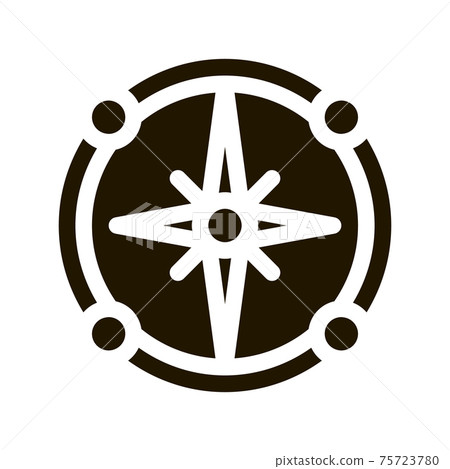 Vintage Compass Icon Vector Glyph Illustration Vintage Compass Icon Vector Glyph Illustration 75723780