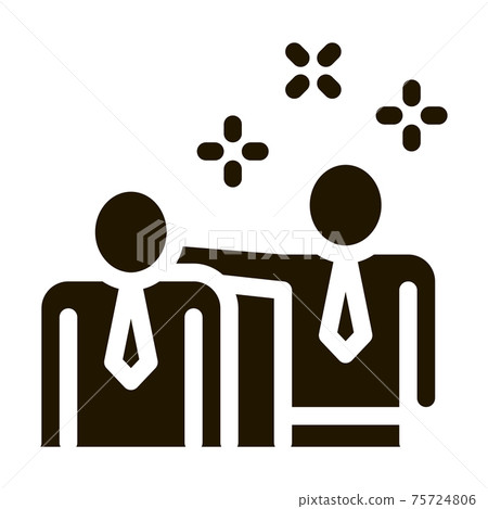 Man Pat Shoulder Icon Vector Glyph Illustration Man Pat Shoulder Icon Vector Glyph Illustration 75724806