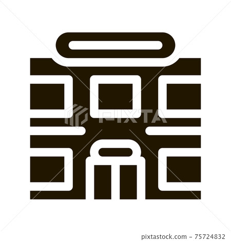 Supermarket Icon Vector Glyph Illustration 75724832