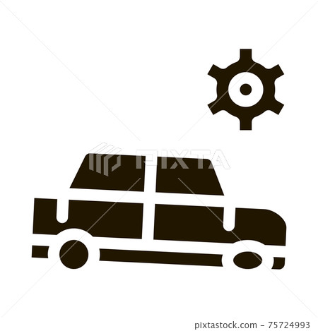 Broken Car Gear Icon Vector Glyph Illustration 75724993