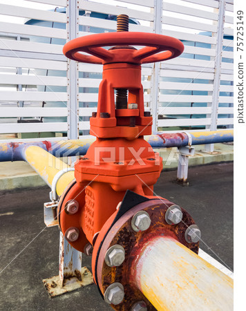 Large water valve with the handle wheel. 75725149