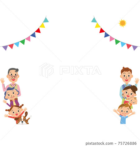 Family frame message illustration Family frame message illustration 75726886