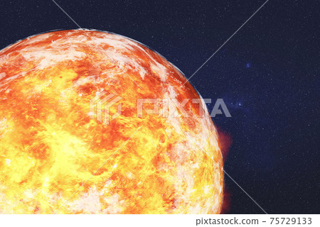 High detailed Fiction red Venus planet. 75729133