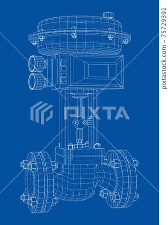 Valve with automatic electro-actuated. Vector 75729391