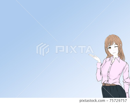 指導的女商人(正確複製空間) 指導的女商人(正確複製空間) 75729757