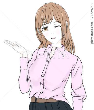 女商人指導（上半身） 75729758