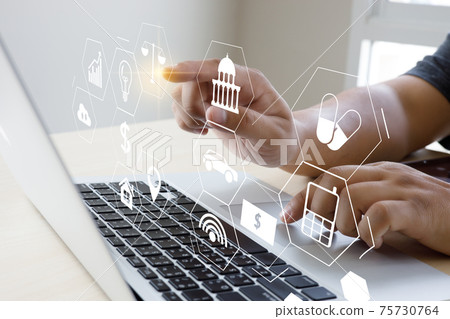 man work Legal advice online on computer labor law business company Legal advice service concept man work Legal advice online on computer labor law business company Legal advice service concept 75730764