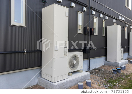 Newly built apartment parts, hot water supply equipment, outer wall 75731565