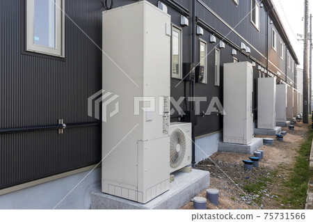 Newly built apartment parts, hot water supply equipment, outer wall 75731566